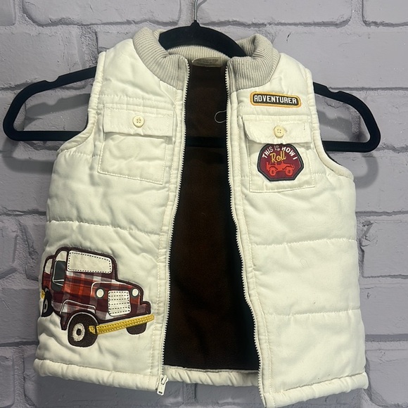 Wonderkids Cream and Brown Kids Vest - Picture 4 of 5